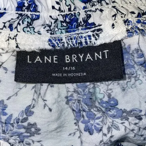 Lane Bryant Swing Popover Floral Blouse Bracelet-Sleeve Lightweight Size 14 16 - Picture 6 of 10
